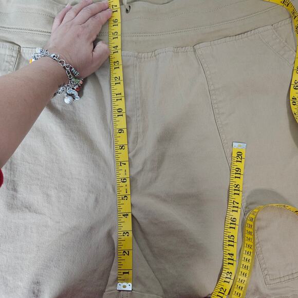 Terra & Sky Plus Sz 4X Beige Cotton Blend Casual Utility Pockets Pull-On Shorts - Picture 6 of 8